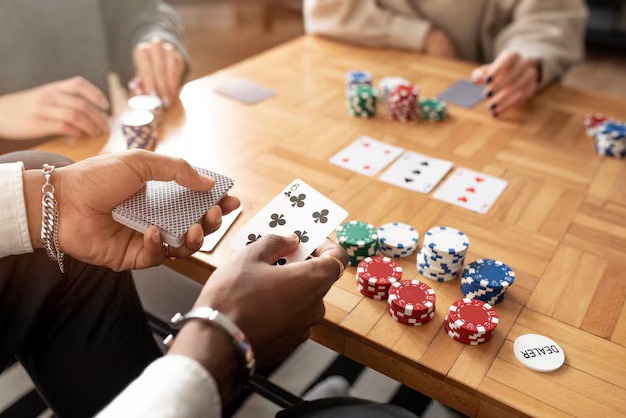 Live dealer Caribbean Stud Poker studio view